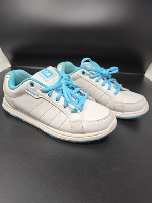 Brunswick Satin Women s Bowling Shoes White Pink FlexSlide Size 7.5