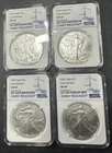 Lot of (4) One Oz. 2024 W $1 U.S. Silver Eagle "ER" NGC MS69 with Toning ? L#K27
