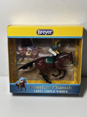 BREYER Ornament AMERICAN PHAROAH Triple Crown Winner 2015 RACE HORSE & JOCKEY