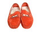 Calvin Klein Men’s Magnus Shoes Size 12 Suede Loafers Red Orange Horsebit  — photo 2
