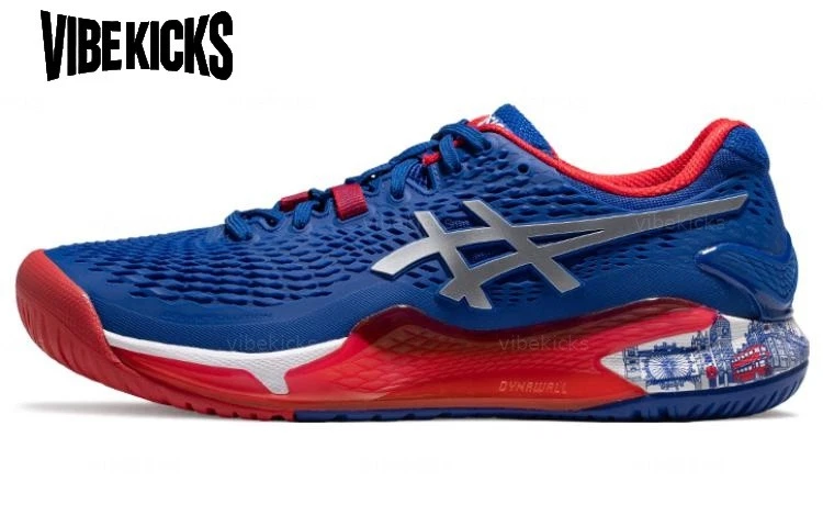アシックス ゲルレゾリューション9 LIMITED 青×赤 ロンドン市街 ASICS Gel Resolution 9 Limited Edition London for Sale