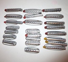 Vintage Hollywood Aluminum Metal Hair Curlers Perm Rods Mixed Sizes 2" - 1.5"