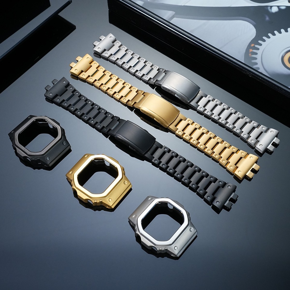GMW-B5000用ultra light titaniumケースとブレスレット For Casio GMW-B5000 Modified Ultra-lightweight Titanium Alloy