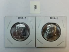 2019 P & D UNC Clad Kennedy Half Dollar Set in CB Flips -Free Shipping - D