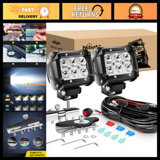2pcs 4 Inch 18w Led Spot Pods Adjustable Off-road Work Light Mount Wiring Har 2pcs 4 Inch 18w Led Spot Pods Adjustable Off-road Work Light Mount Wiring Har