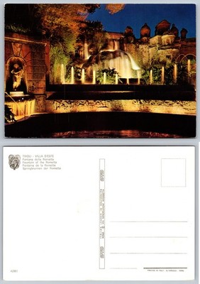 Continental Tivoli Villa DEste Fountain Postcard