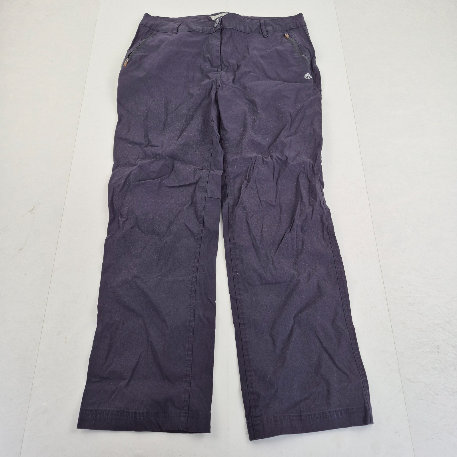 CRAGHOPPERS Pantalones 14 Azul Mujer Bolsillos Bordado Logo Senderismo Caminar