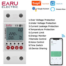 63A Tuya Wifi Smart Circuit Breaker Switch Energy Meter Metering Timer Relay Dev