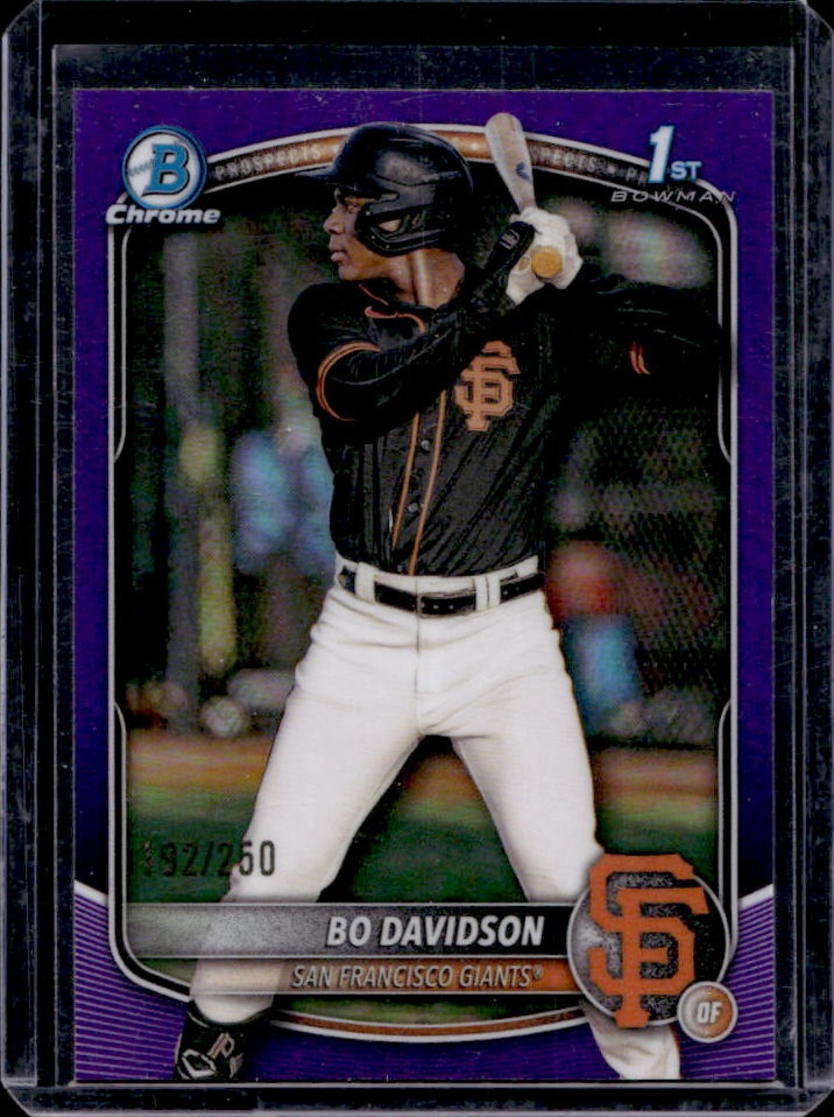 2025 Bowman Chrome Bo Davidson Purple Refractor 1st #192/250 Giants