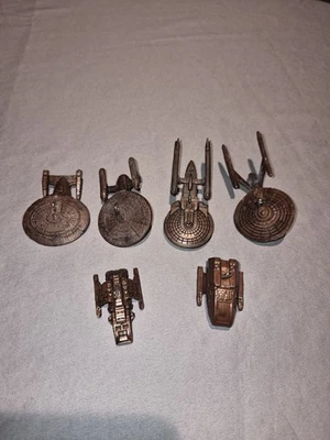 Micro Machines Star Trek Limited Edition Bronze Collector Enterprise Ships Lot - Image 1 of 4