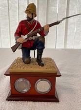 Danbury Mint Anglo Zulu War Rorke’s Drift 1879 Figure with Victorian One Shillin