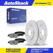 Front Drilled Slotted Brake Rotors Ceramic Pads for Hyundai Sonata 2.4L