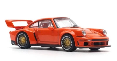 POP RACE PORSCHE 911 - CANTANTE DLS Turbo (Pista) - Naranja - PopRace 1:64