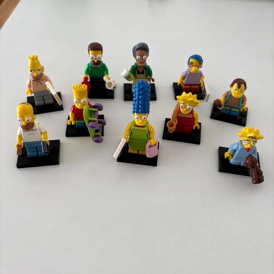 LEGO Minifigure Lot Simpsons Set Homer Ned Apu Milhouse Bart Marge Lisa Nelson - Image 4 of 4