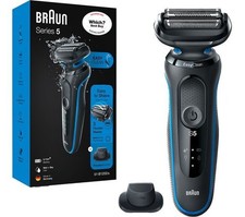 Braun Series 5 50-B1200s Electric Shaver with Precision Trimmer Attachment, Blue