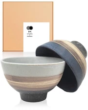 Mino Ware Couple's Rice Bowls  Stylish  Rice Bowl Set  Pair  Made in Japan