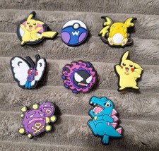 Set Of 8 POKEMON SHOE CHARMS Pikachu Charizard Compatible With Crocs