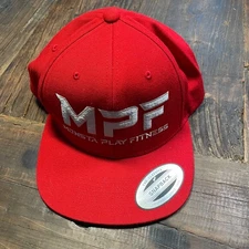 The Classics Yupoong Snapback Hat Baseball Red Cap Unisex MPF Red One Size NWOT