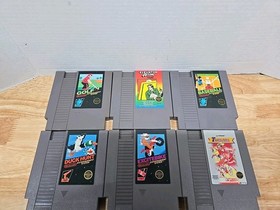 Lot Of 8 Nintendo NES 5 Screw Variants. Elevator Action Mach Rider Excitebike 
