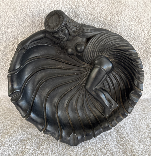 VTG Coco Joe's Hula Girl Ashtray Trinket Dish Naughty Tiki Made W/Lava 1950's