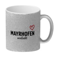 Mayrhofen Verliebt Herz Glitzer-Kaffeebecher ÖSterreich