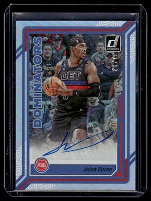 2023-24 Donruss Dominators Autographs Jalen Duren Auto 1/99 Detroit Pistons