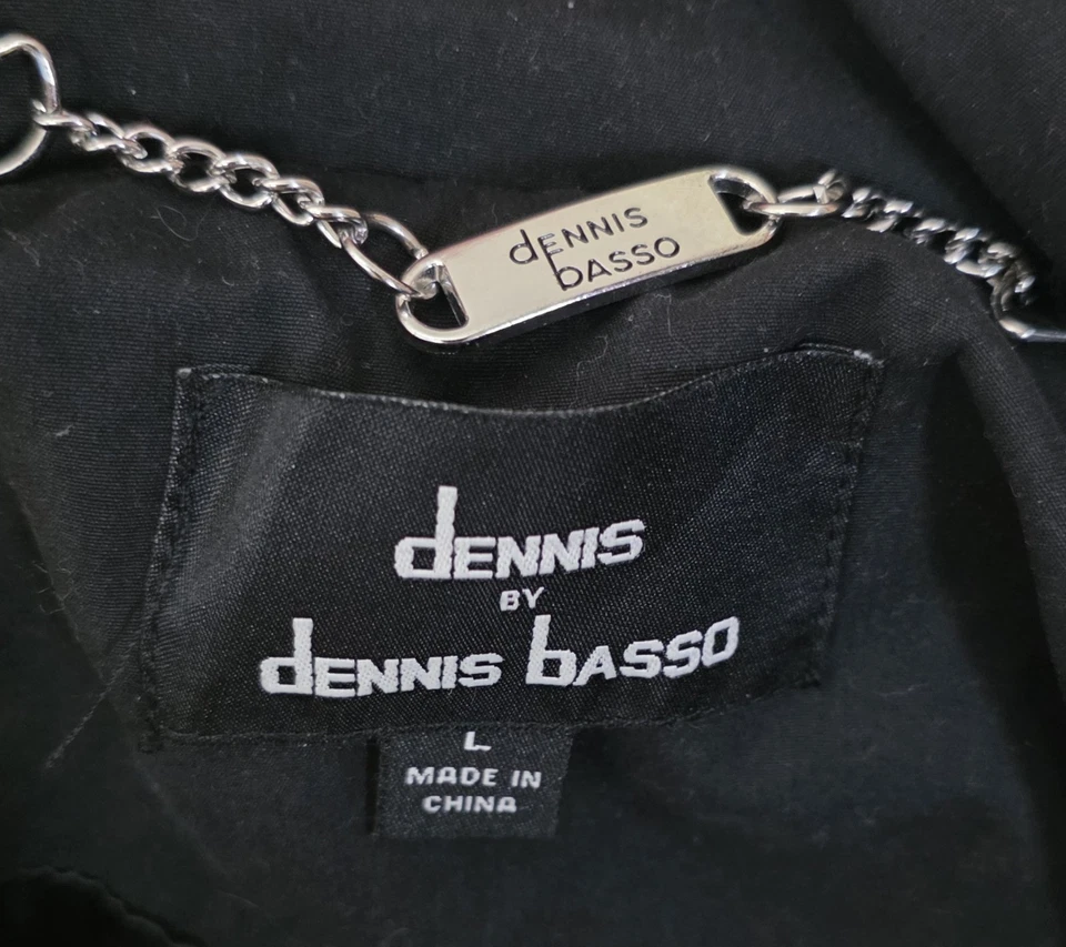 Chaqueta Dennis Basso Resistente al Agua con Forro a Rayas Negra Talla L Foto 3 de 4