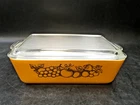 Vintage PYREX Old Orchard 1.5 Quart Refrigerator Oven Dish with Lid #0503