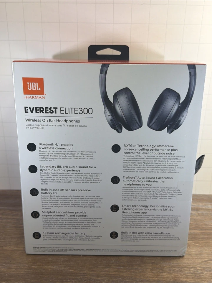 JBL Everest Elite 300 NXT ANC Noise Cancelling Wireless On-Ear Headset Headphone - Image 3 of 4