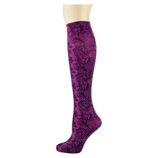 Lace Trellis Women's Thin Knee High Socks 9-11 Mag. Soxtrot No Heel Fashion New*