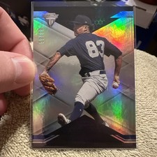 2021 Panini Chronicles Titanium Blue Deivi Garcia /99 Yankees Rookie #6