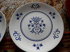 6 Sheffield, Provincial Dinner Plates, Floral Scrolls, Country Blue — photo 10