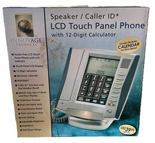 Vintage Retro Telephone Speaker Phone w/ Calculator Touch Screen Calendar in Box