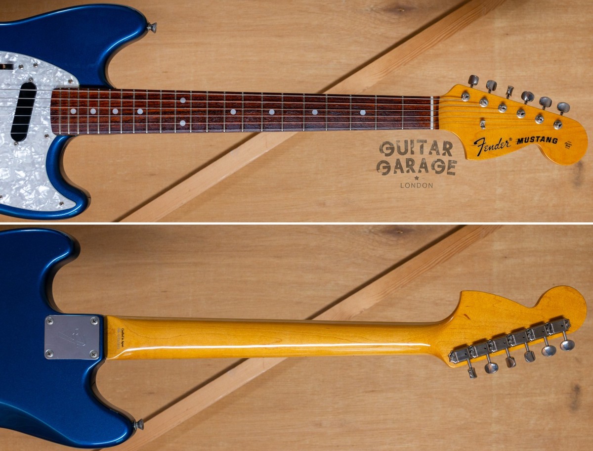 2002 Fender Japan Mustang Blue Competition Stripe - Kurt Cobain