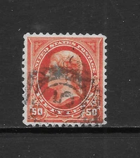 U.S. SCOTT 260 USED VF - 1894 50c ORANGE FIRST BUREAU ISSUE