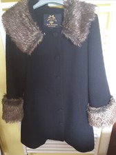 Ladies Black Coat - Hell Bunny - Size S