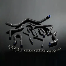 9x Black Silicone Radiator Hose Kit Fit For 92-00 Honda Civic D15 D16 SOHC EG/EK