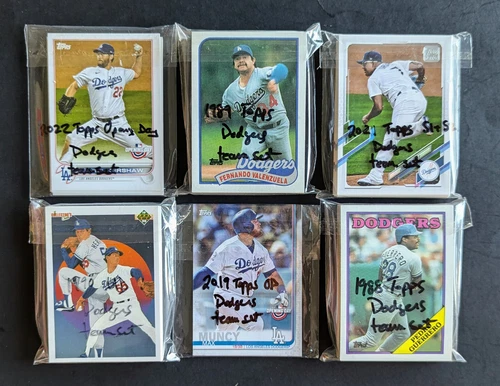 Los Angeles Dodgers 1984-2022 Team Sets & Lots - Topps Kershaw Betts Hershiser