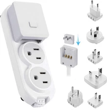 Ceptics Travel Power Strip - Small & Compact Surge Protector
