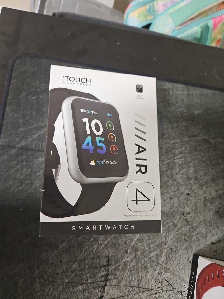 iTouch Air 4 Smartwatch Fitness Heart Rate, Custom Face, 100+ Sports, M