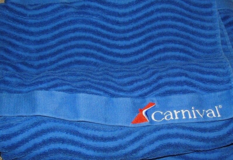 CARNIVAL CRUISE SHIP - Light Blue Towel with Carnival Logo 60