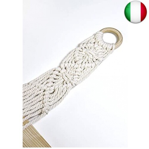 Afuly Mensole da Muro Legno Grezzo Boho Macrame Design Bagno/Cameretta/Balcone - Foto 4 di 9