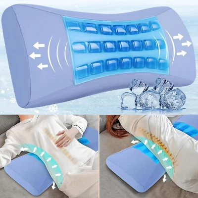 HYDOMI Lumbar Support Pillow for Bed Relief Lower Back Pain with Cooling Gel: Lower Bac