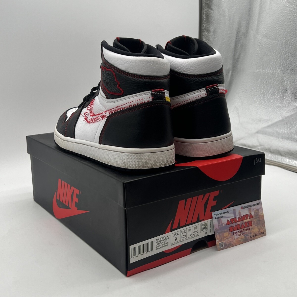 Size 9 - Air Jordan 1 Retro OG High Defiant Red Yellow Black White