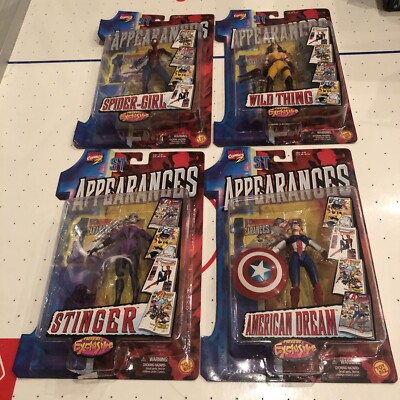 Female Action Figures/SpiderGirl/WildThing/Stinger/AmericanDream 1st apearances