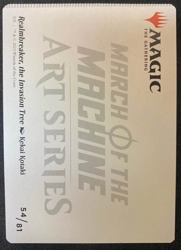 Realmbreaker, the Invasion Tree - MTG Magic- Gold Series Misprint Miscut CRIMPED - Image 2 of 2