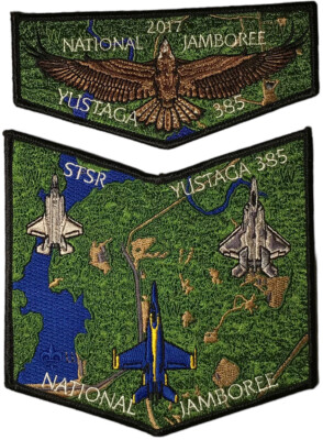 Yustaga Lodge 385 Gulf Coast Council FL 2017 Jambo 2pc Flap BLK Bdr (WV479)