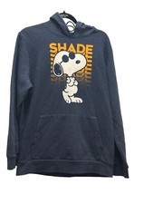 Peanuts Snoopy Shade Men s Blue Denim Pullover Sweatshirt Hoodie L