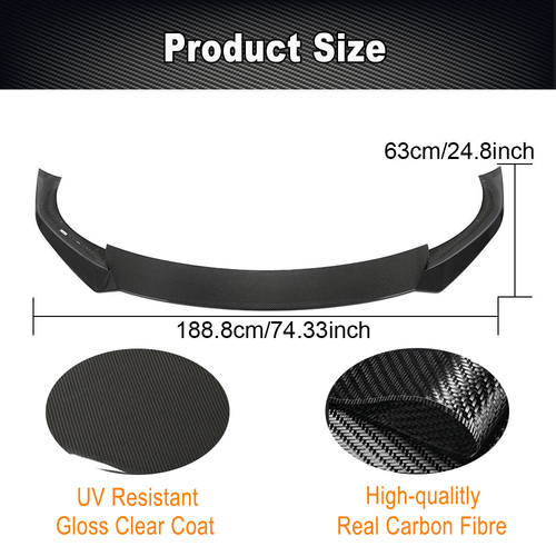 Passt für Tesla Model S Plaid 2021UP Carbon Frontlippe Spoilerlippe Frontspoiler - Picture 8 of 13
