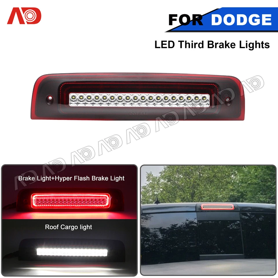LED 3rd Third Brake License plate Light For 09-18 Dodge Ram 1500 2500 3500 4500 - Image 2 of 4